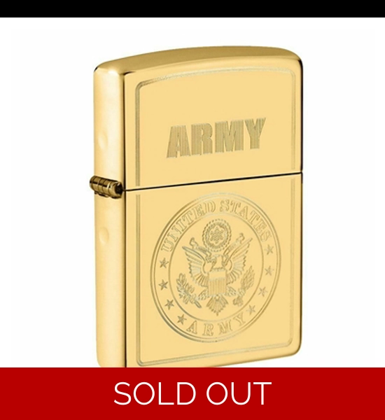 U.S. Army High Polished Brass Finish Zippo